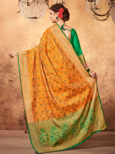 Orange Patola Silk Woven Saree